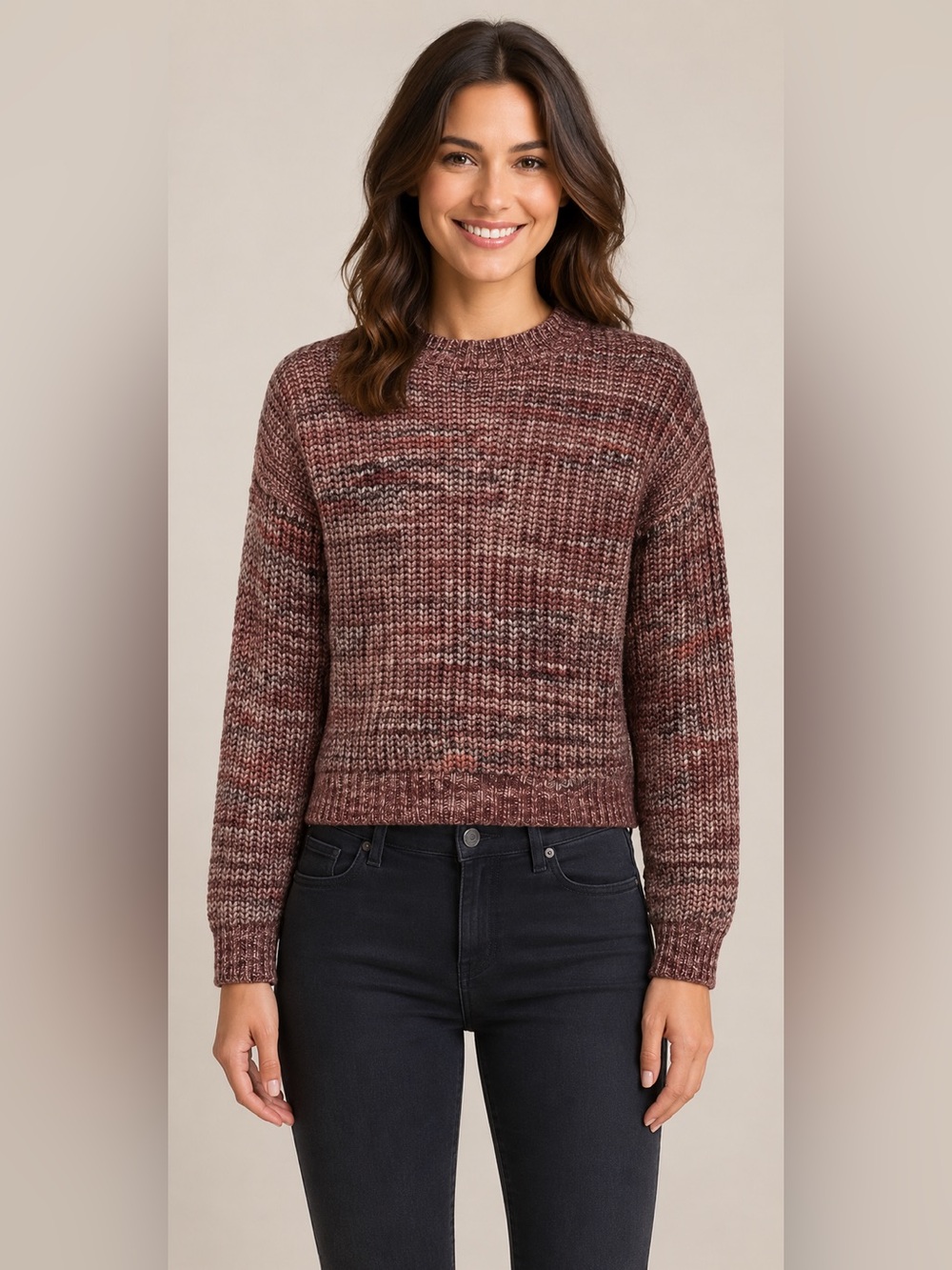 LOFT WOMENS ITALIAN YARN WOOL BLEND LONG SLEEVE SWEATER SIZE SMALL